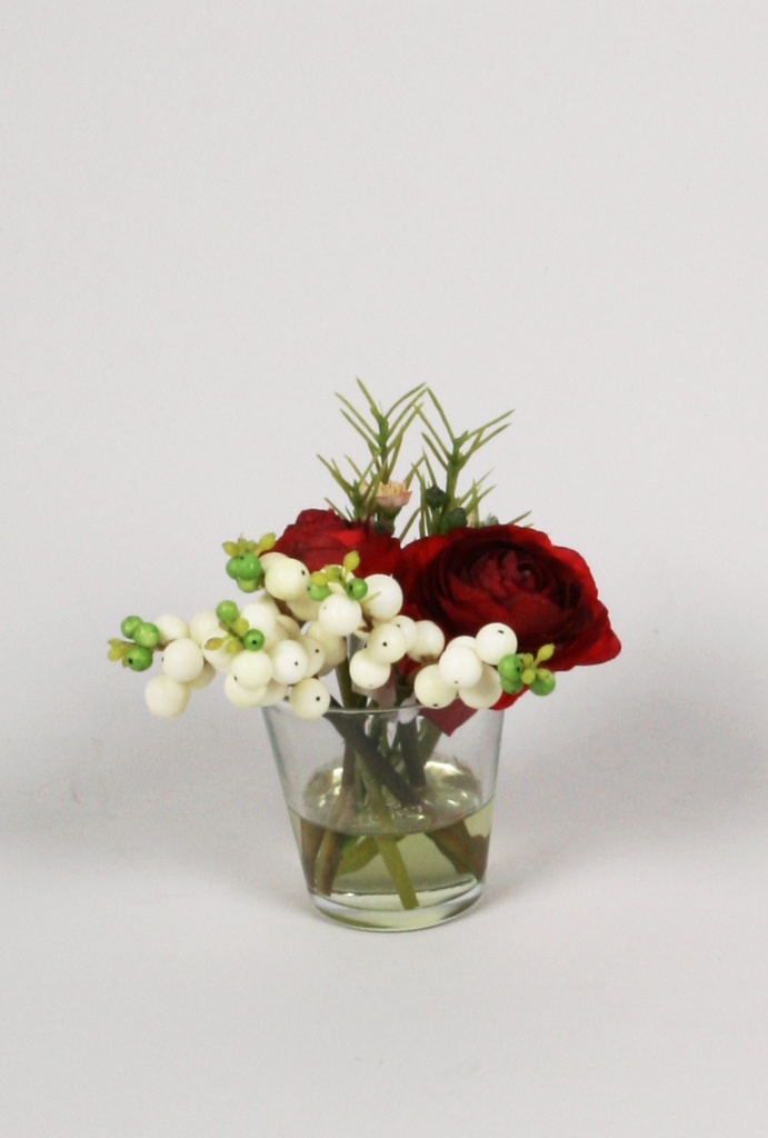 snowberry mixed arrangement in water 
