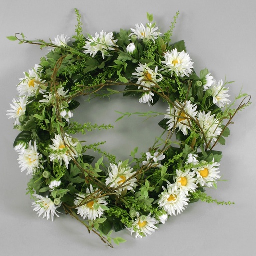 [5454] california daisy wreath 
