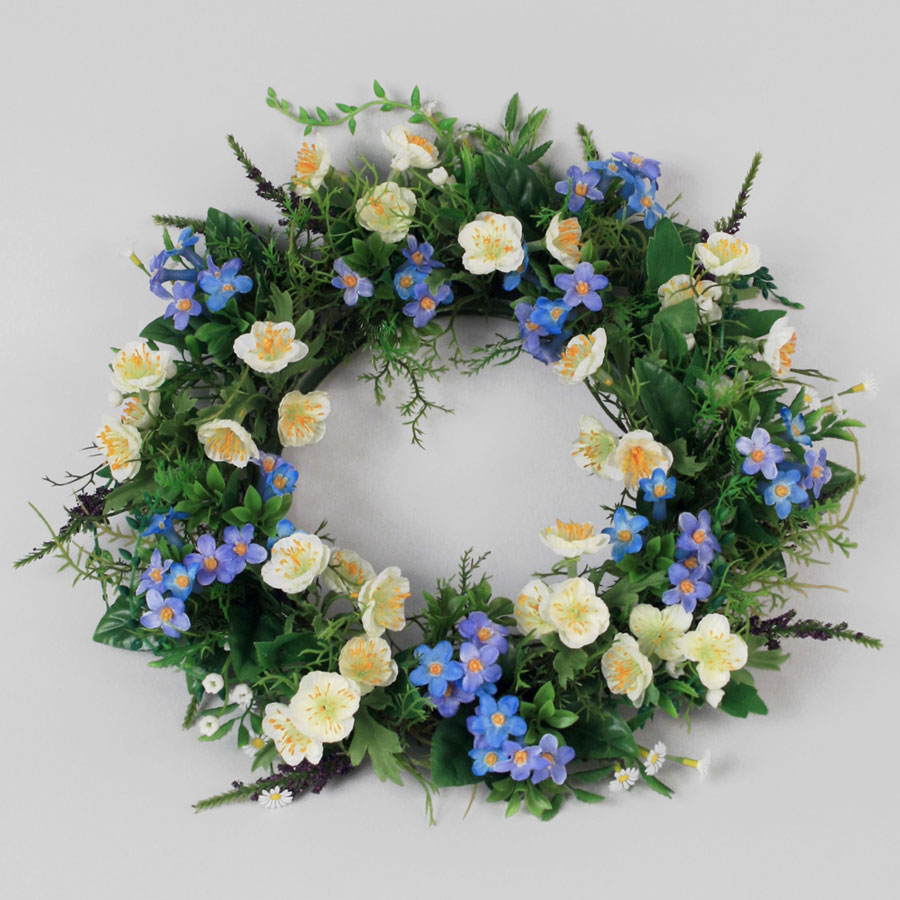 mixed flower wreath 
