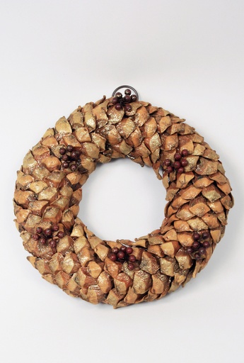 [4936] pine cone wreath 
