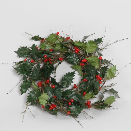 [4004] holly wreath 