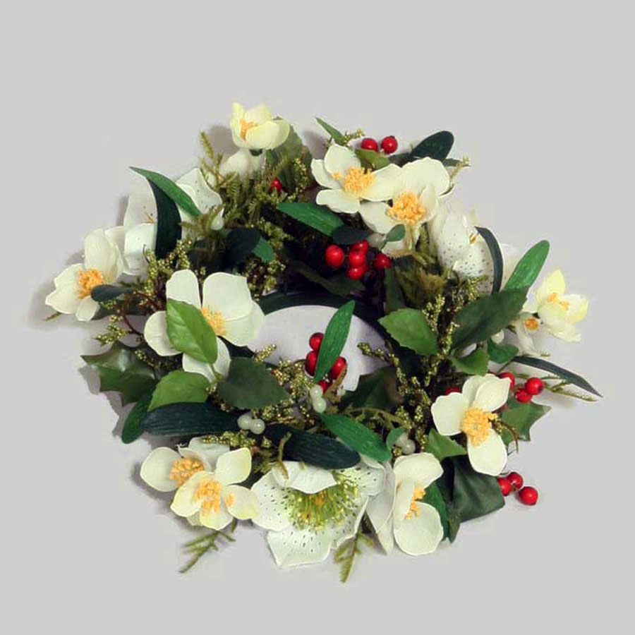 christmas rose wreath 