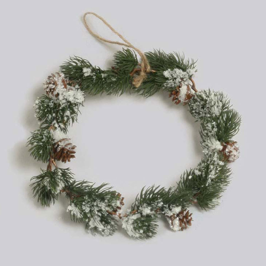 pine snow wreath 