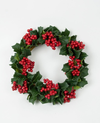 [7208] holly leaf wreath 