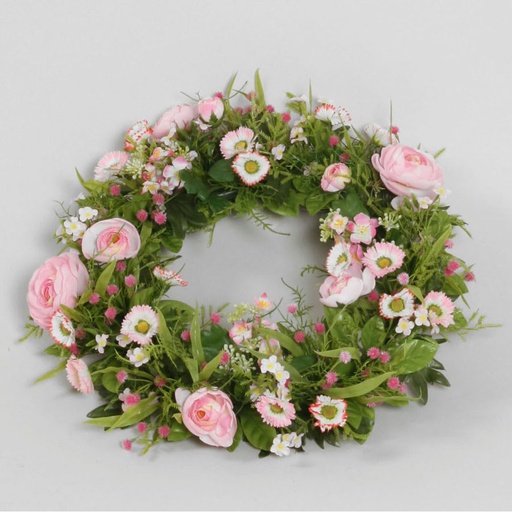 [5528] mixed ranunculus bellis wreath 