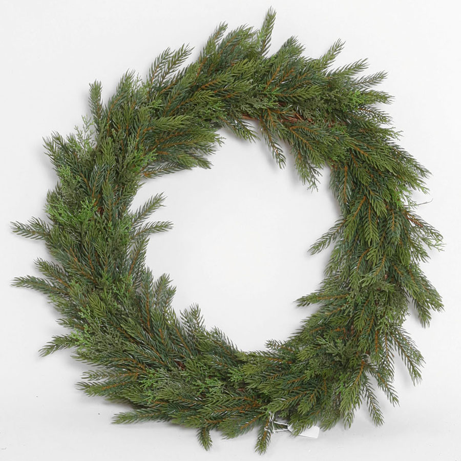 slim pine wreath 