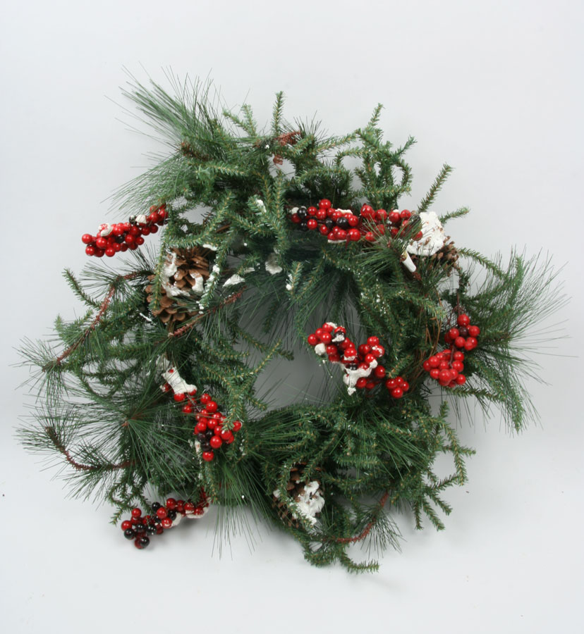 snow pine wreath 